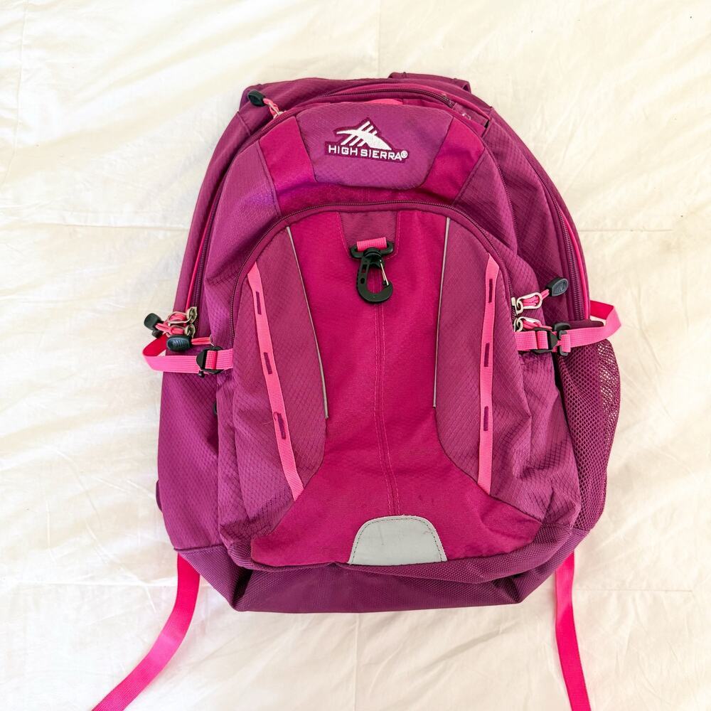 High Sierra Backpack Pink Magenta School Laptop Travel Bag